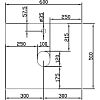 Раковина накладная Diwo Moduo 63571/00-00001230/С17826 белый