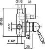 Смеситель Nice Funny N-6000-7CB с внутренней частью для ванны с душем