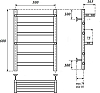 Полотенцесушитель водяной Point Артемида PN14156P П4 500x600 c двумя полками, хром