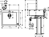 Кухонная мойка с встроенным смесителем Hansgrohe C71-F450-06 43201000