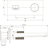 Смеситель для раковины Omnires Contour CT8015GLB, золото