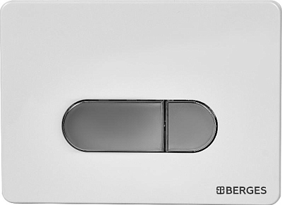 Инсталляция для подвесного унитаза Berges Wasserhaus Novum 040237 с кнопкой смыва белый/хром