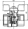 Шаровый кран Stout SVB-0002 1/2 вн-вн полнопроходной ручка бабочка