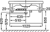 Тумба для комплекта 102 см Jacob Delafon Odeon Up EB891-S47 сине-зелёный сатин