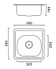 Кухонная мойка Haiba HB3838 хром