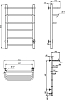 Полотенцесушитель электрический Ewrika Сафо П 80х50, хром