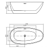 Акриловая ванна Swedbe Vita 170х85 8806 белый