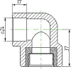 Угольник Kalde 3222-efo-250b00 25х1/2"