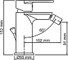 Смеситель для биде WasserKraft Mindel 8506, белый матовый