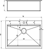Кухонная мойка Zorg Master R ERGO 75х52х20 ZM R-7552