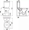 Напольный унитаз Creavit для людей с ограниченными возможностями, BD315-11CB00E-0000/SD410-00CB00E-0000/IT5130