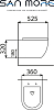 Комплект AlcaPlast Sadromodul AM101/850-0001 с подвесным унитазом San More Fiaba SMT971901 с сиденьем микролифт