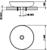 Раковина накладная 45 см Gessi Goccia 39122#515, белый