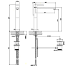 Смеситель для раковины Gessi Rettangolo 11923#299, черный матовый