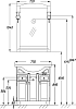 Мебель для ванной Opadiris Тибет 70 слоновая кость