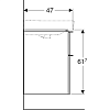 Тумба для комплекта 118 см Geberit Smyle Square 500.356.JR.1 пекан