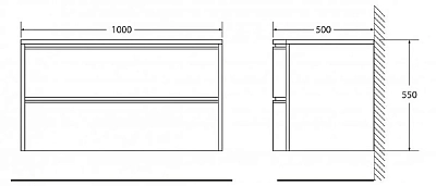 Тумба под раковину BelBagno Prospero BB1000DVC/BL белый
