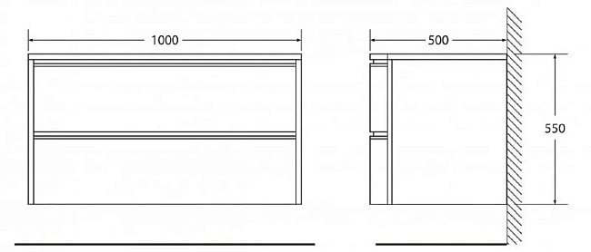 Тумба под раковину BelBagno Prospero BB1000DVC/BL белый