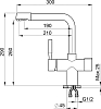 Комплект кухонная мойка Mixline ML-GM24 525195 тёмно-серый + смеситель Granula GR-2088 графит