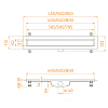 Душевой лоток RGW Drain Leo 60211180-01 хром