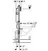 Инсталляция Geberit с безободковым унитазом Duravit Me by Starck Rimless 45290900A1, сиденье микролифт клавиша хром, комплект 198713