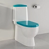 Напольный унитаз Sanita Luxe Best Color Motion WC.CC/Best/2-DM/TUR.G/S1 Sea, крышка микролифт