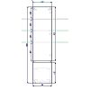 Шкаф-пенал Art&Max Techno AM-Techno-1600-AC-SO-LS935-L серый