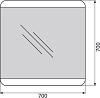 Зеркало BelBagno SPC-CEZ-700-700-LED-BTN