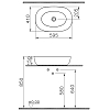 Раковина Vitra Outline Recycled 60 7995B066-0016 матовый тауп