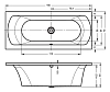 Акриловая ванна Riho Lima BB4200500000000_FLOW белый