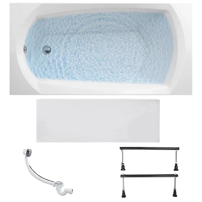 Акриловая ванна 1MarKa Elegance 120х70 01эл1270кс1+ белый