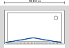Душевая дверь в нишу GuteWetter Practic Door GK-404 левая (98-102)x190 стекло бесцветное профиль мат. хром