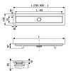 Дренажный канал TECE Linus 15103070 70 см, брашированная сталь