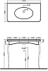 Раковина 100 см Kerasan Retro 1049K0bi*3crlegs