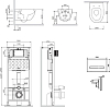 Комплект Am.Pm Awe IS450A38.111738 подвесной унитаз с инсталляцией и черной клавишей смыва