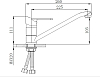 Смеситель для кухни РМС SL137-004F-25, хром