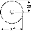 Раковина 40 см Geberit VariForm 500.702.01.2, белый