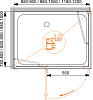 Душевой уголок Cezares VERONA-W-AH-1-120/100-P-Cr-L стекло punto