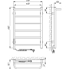 Электрический полотенцесушитель Laris Прайм ЧКЧ П6 400x600 L 73207592, черный муар