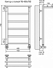 Полотенцесушитель водяной Terminus Контур П6 400x700 4660059582467 с полкой