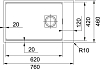 Кухонная мойка 76 см Franke Kubus KNG 110-62 125.0512.511, шоколад