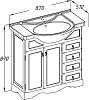 Мебель для ванной Opadiris Клио 80 светлое дерево