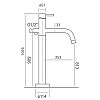 Смеситель для ванны с душем Cisal Xion XI004204D1 серый