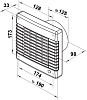 Вытяжной вентилятор Vents 125 МАВ с жалюзи