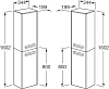 Шкаф-пенал Roca GAP ZRU9302842 R тиковое дерево