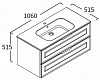 Тумба под раковину Berloni Bagno Suite Vintage SUV BS 2C 106 CRQ 190/CHACL/100 черный