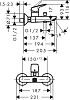 Смеситель для ванны Hansgrohe Logis 71401000, хром