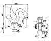 Смеситель для ванны Cristal-et-Bronze Cygne Aile 25002-15 золото