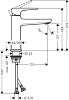 Смеситель для раковины Hansgrohe Metropol 32507340, шлифованный чёрный хром