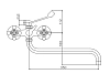 Смеситель для ванны с душем Cron CN19 CN2619-3 хром